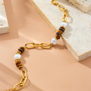 Pulsera de perla ojo de tigre