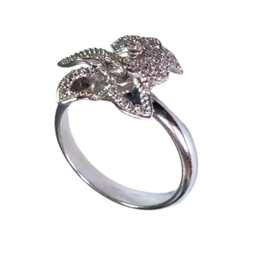 Anillo flor con piedras Plata Italiana 925 - Metalli - 7 - Perfumisimo