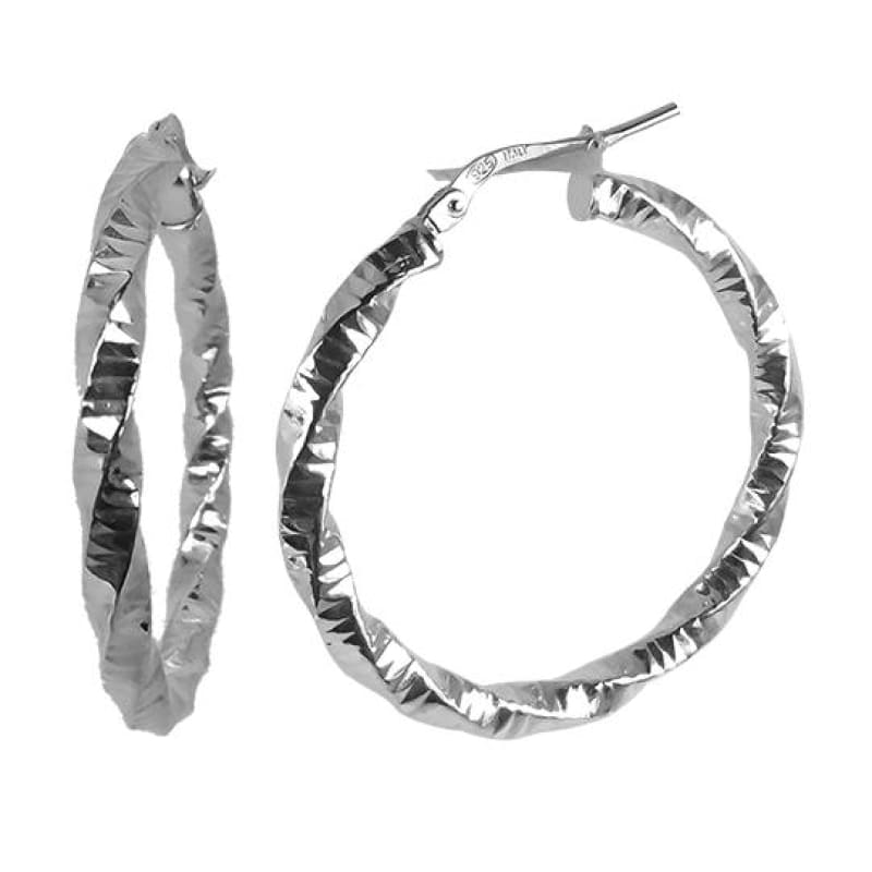 Aros argolla diamantada 5.9 Plata Italiana 925 - Metalli - Default Title - Perfumisimo