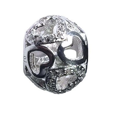Charm corazones con piedras Plata Italiana 925 - Metalli - Default Title - Perfumisimo
