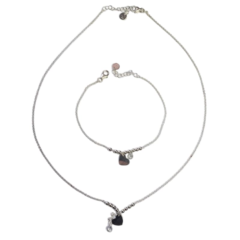 Conjunto Colgante y pulsera corazón Plata Italiana 925 - Metalli - Default Title - Perfumisimo