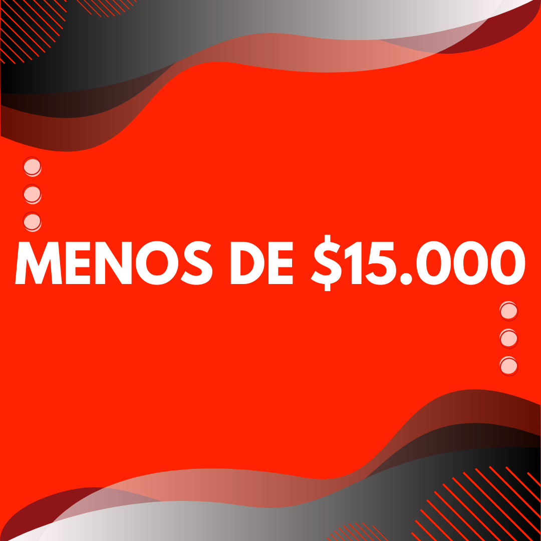 Menos de $15.000
