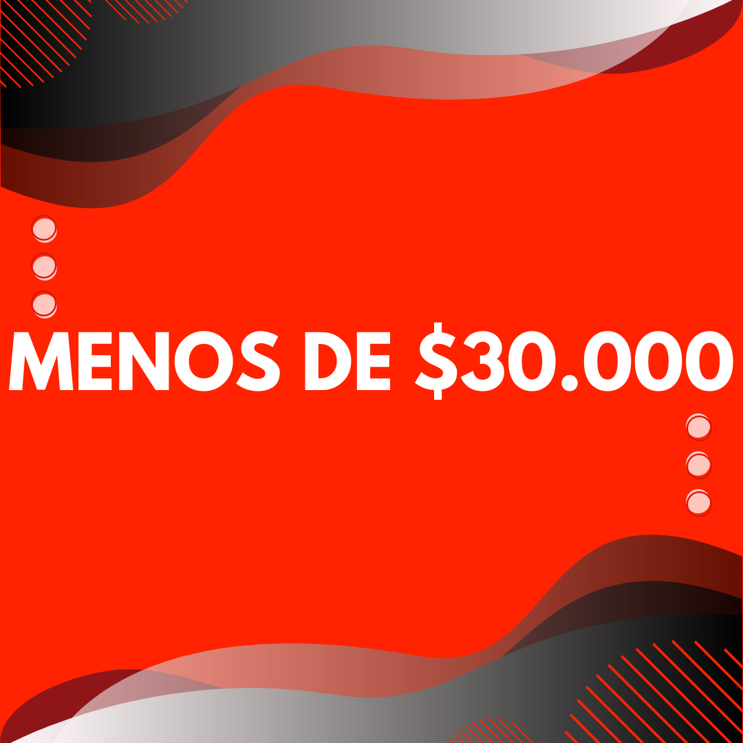 Menos de $30.000