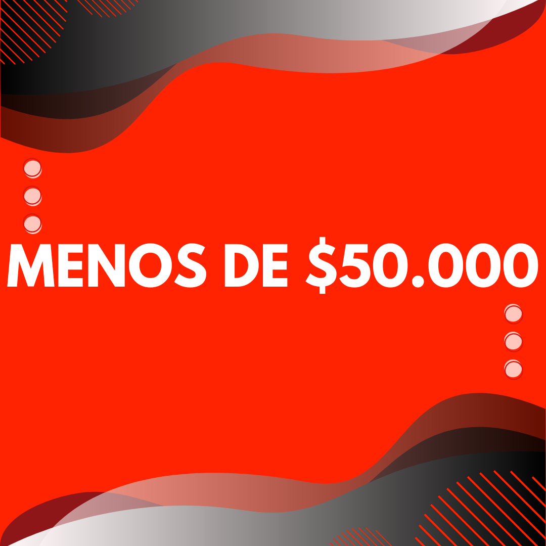 Menos de $50.000