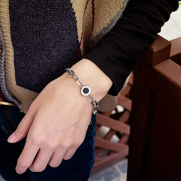 Pulsera de acero plateada 3 colores