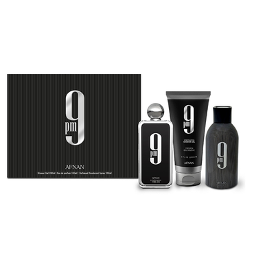 Afnan Estuche  9 Pm edp 100ml +S/G 150ml +Deo 150ml Hombre