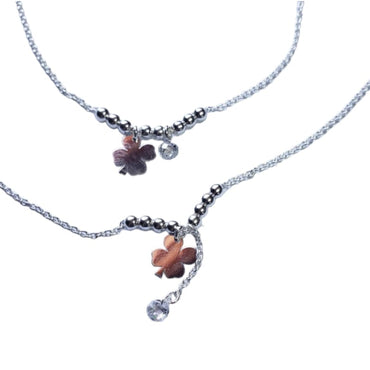 Conjunto Colgante y pulsera Trébol y piedra Plata Italiana 925 - Metalli - Default Title - Perfumisimo